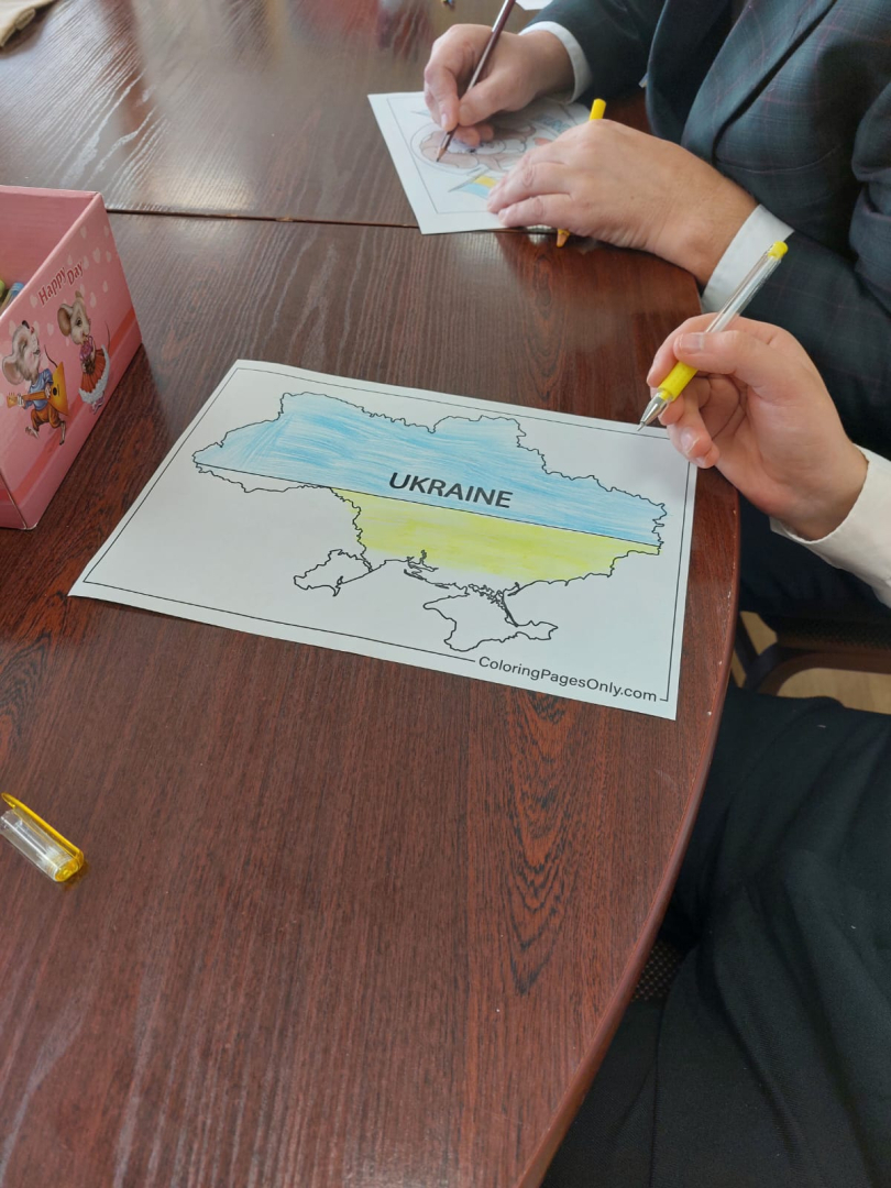 Uzzīmnēta Ukrainas karte