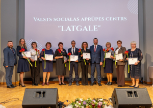 Labklājības ministrijas pārstāvji un VSAC "Latgale" darbinieki