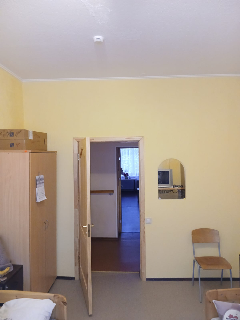 Filiāles telpas pēc remontdarbu veikšanas, iedzīvotāju istabiņa