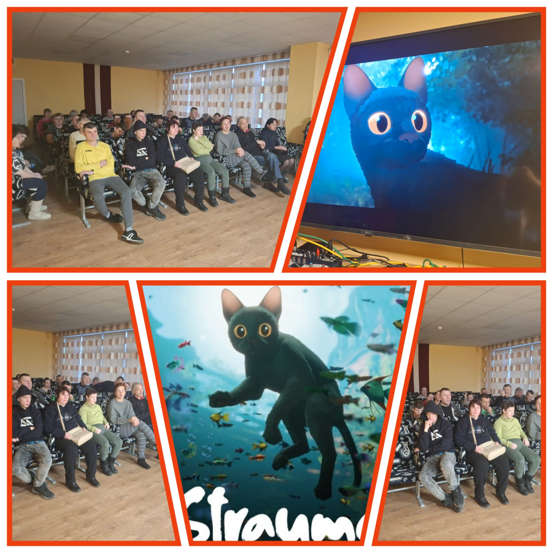 Kolāža no attēliem, kur cilvēki skatās kino