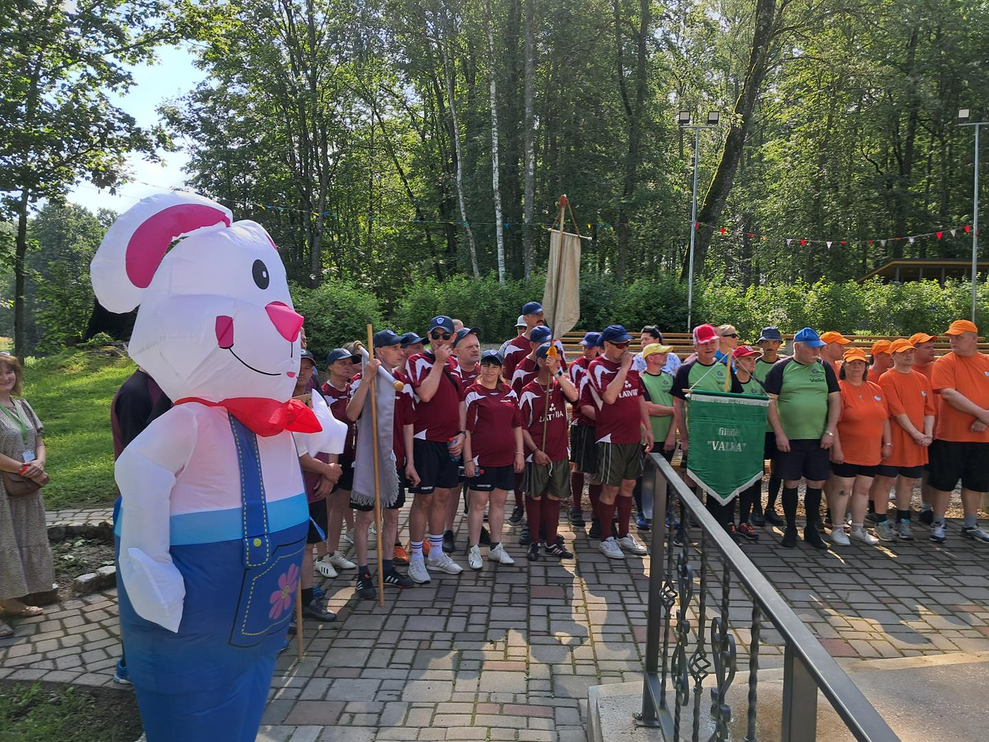 Sportistu komanda ierindā