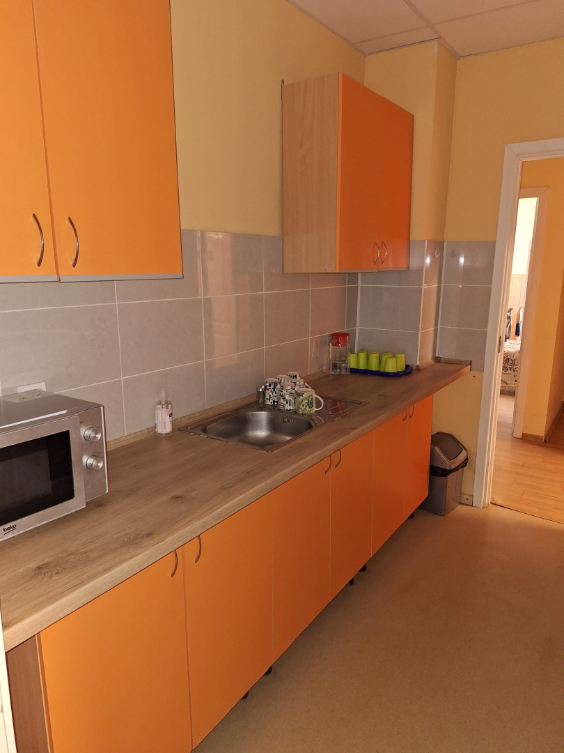 Filiāles telpas pēc veiktiem remontdarbiem, virtuve