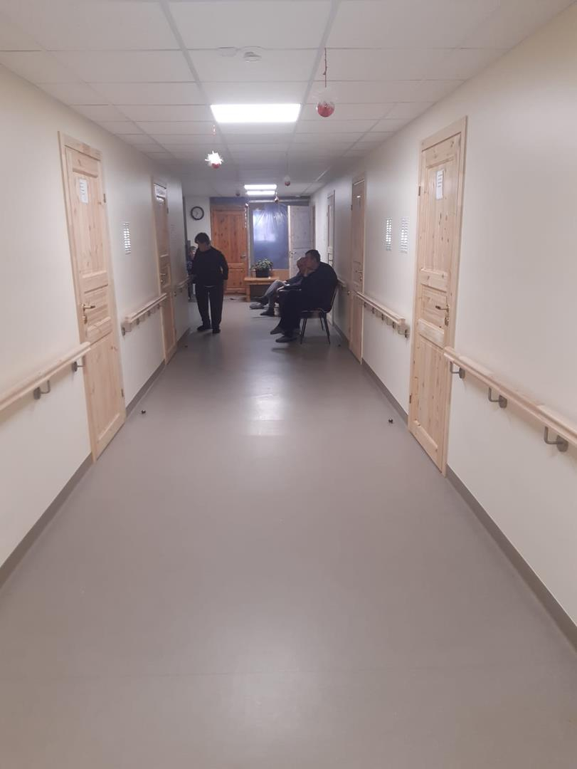 Filiāles telpas pēc remontdarbiem, gaitenis