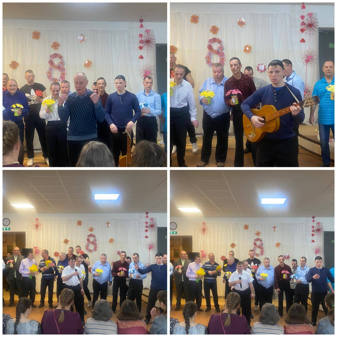 foto kolāža ar vīriešiem un ziediem rokās