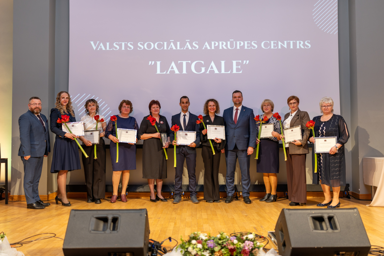 Labklājības ministrijas pārstāvji un VSAC "Latgale" darbinieki