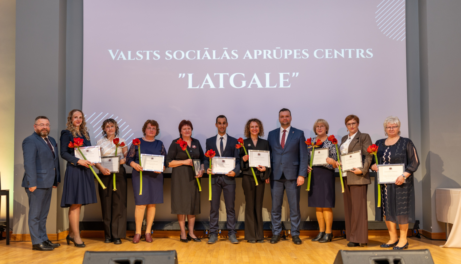 Labklājības ministrijas pārstāvji un VSAC "Latgale" darbinieki