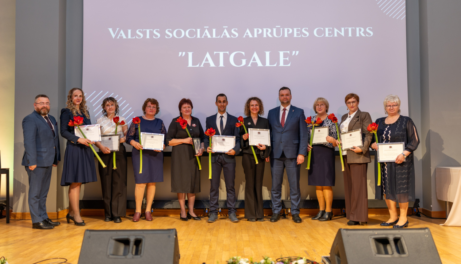 Labklājības ministrijas pārstāvji un VSAC "Latgale" darbinieki